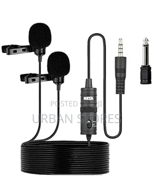 By-M1dm Double Mic Boya Lavalier Wired Microphone