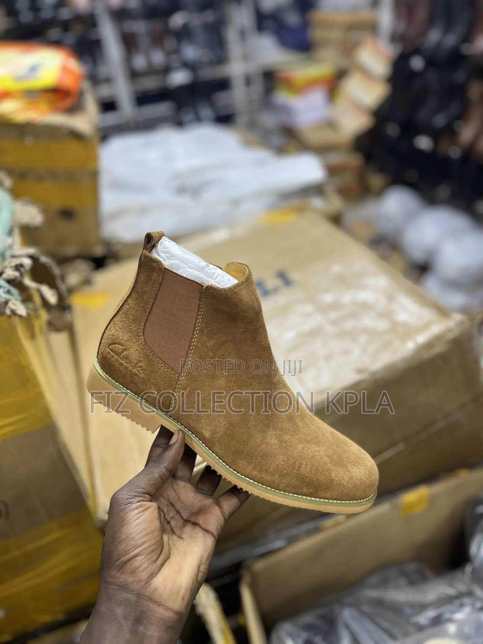 Clarks Chelsea Suede Boots Coffee Brown