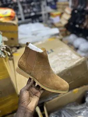 Clarks Chelsea Suede Boots Coffee Brown
