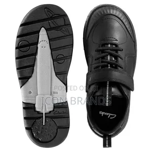 Clarks Apollo Step Kid Black Leather