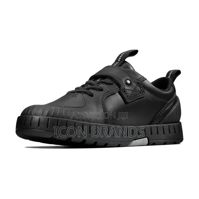 Clarks Apollo Step Kid Black Leather