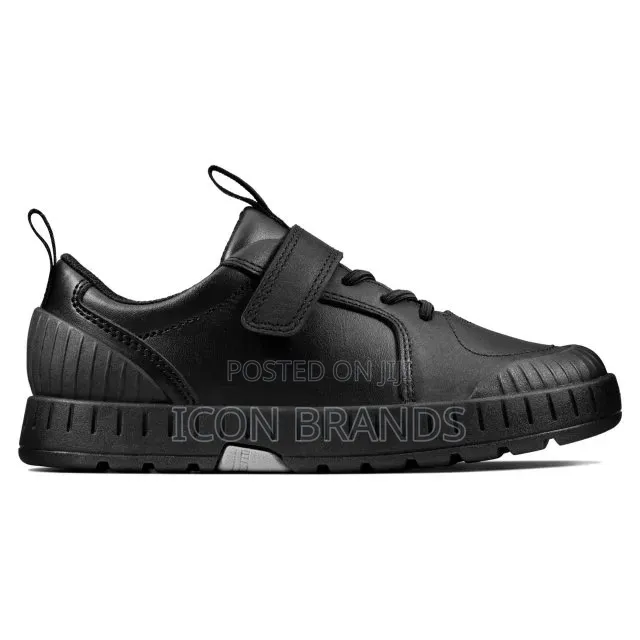 Clarks Apollo Step Kid Black Leather