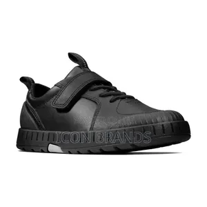 Clarks Apollo Step Kid Black Leather