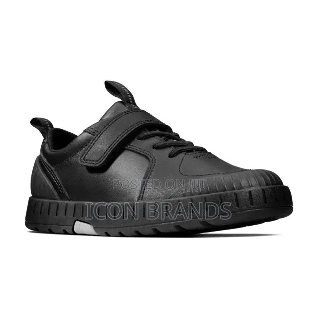 Clarks Apollo Step Kid Black Leather