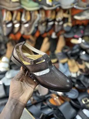 Original Billionaire Leather Sandals Coffee Brown