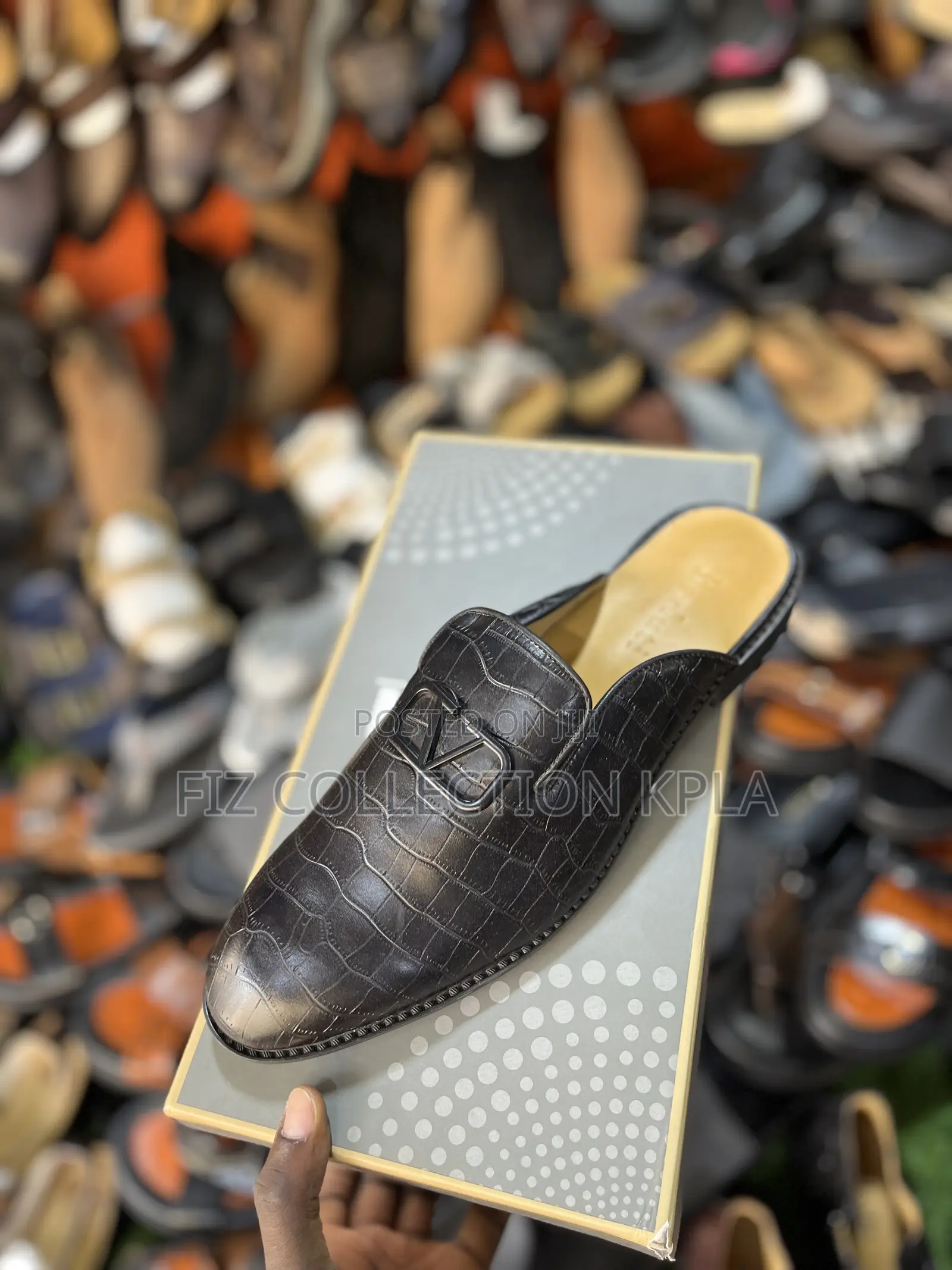 Men’s Berluti Paris Leather Mule Loafers Black