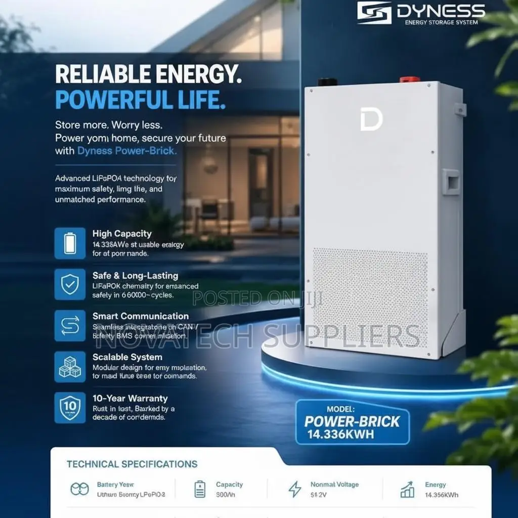 2. 3kWh Dyness Lithium Battery With Smart BMS | 8000 Cycles