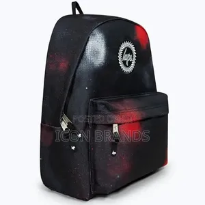 Hype Unisex Black Red Sky Crest Backpack