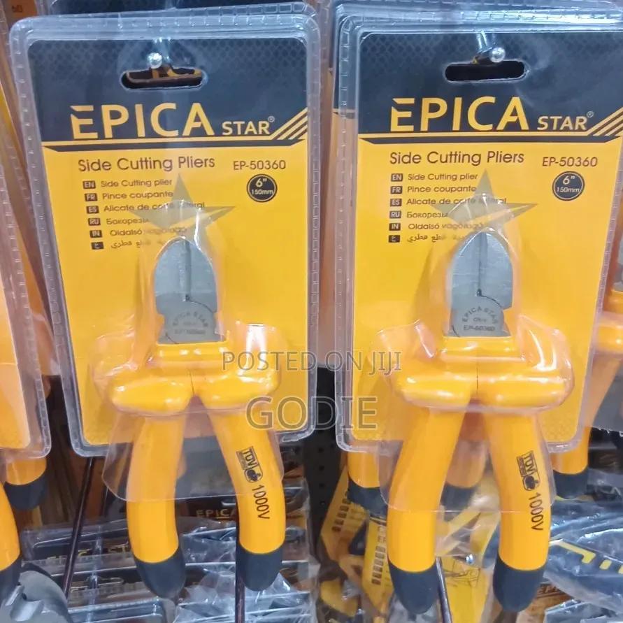 6 Inch Epica Star Side Cutting Pliers Featuring a 1000V Insulation .