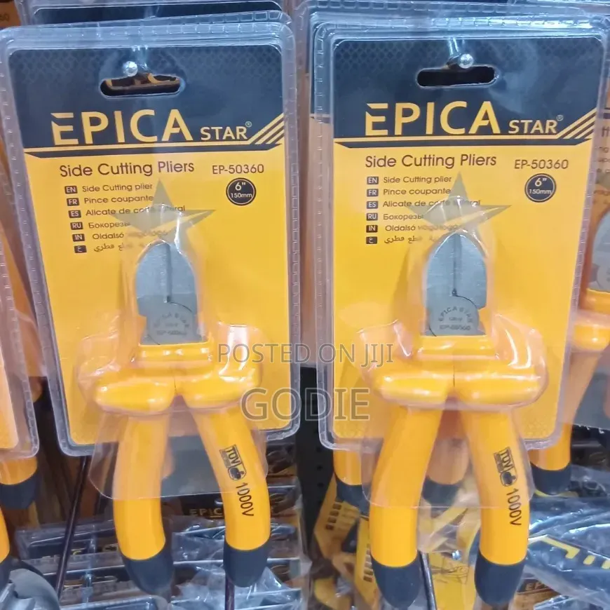 6 Inch Epica Star Side Cutting Pliers Featuring a 1000V Insulation .