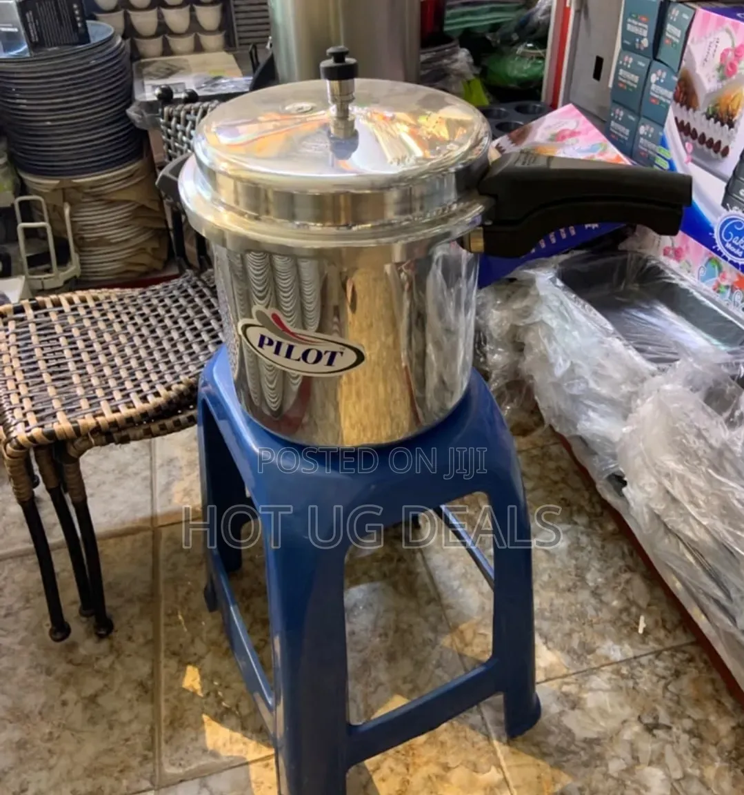 Pilot 5Ltrs Pressure Cooker With Long Handle -Silver