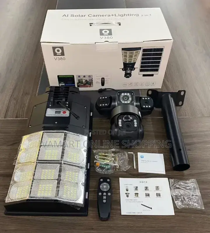 V380 Pro Ai Solar Street Camera - 2 in 1