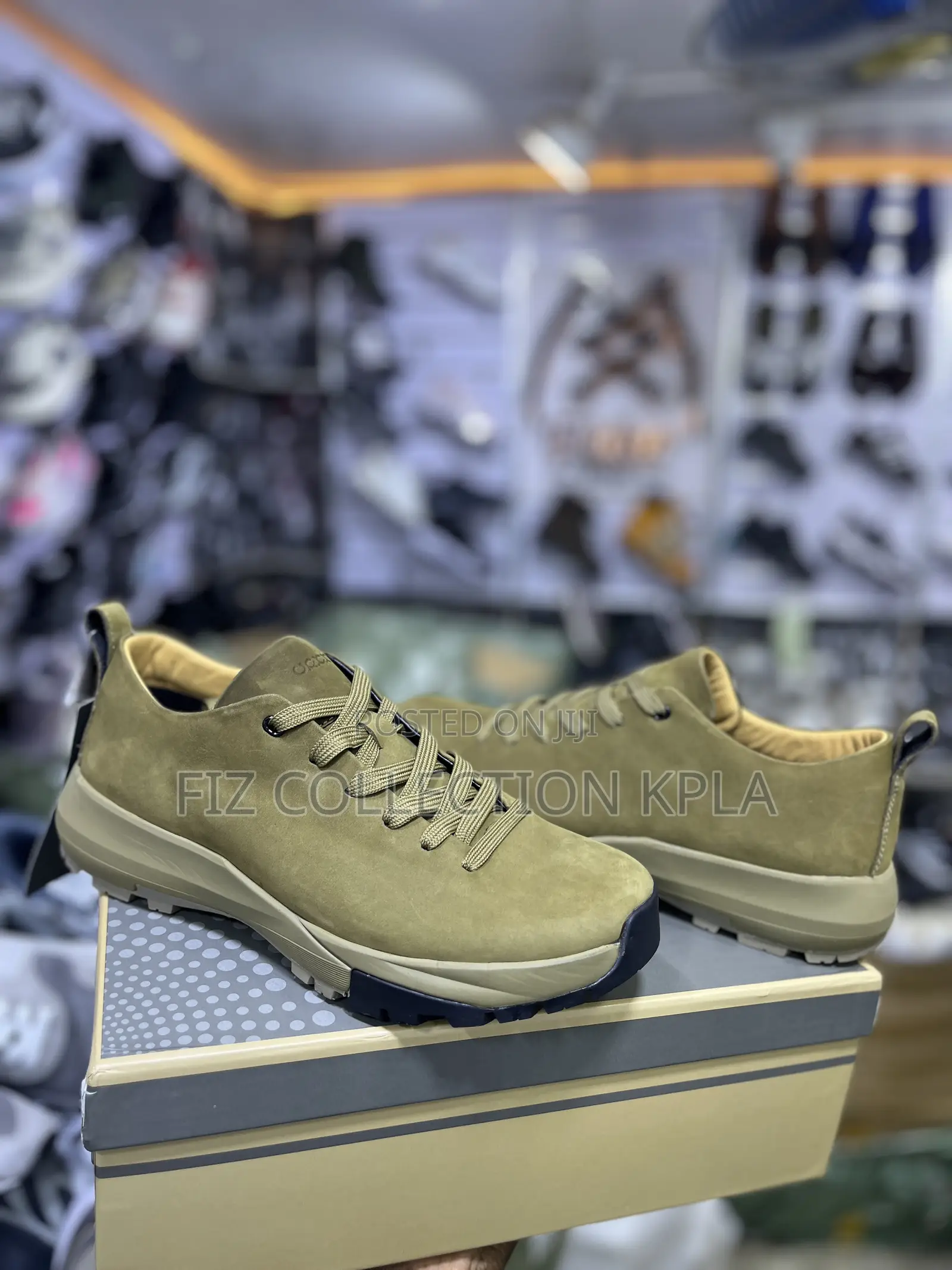 Ecco Green Suede Casual Sneakers