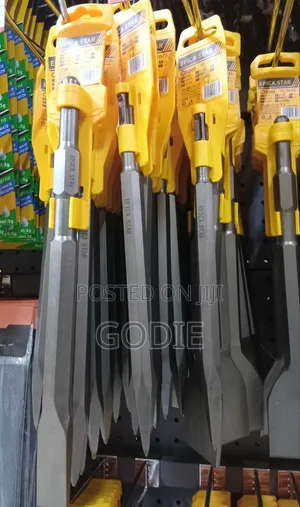 Heavy-Duty Chisels Designed for Masonry and Demolition Work.