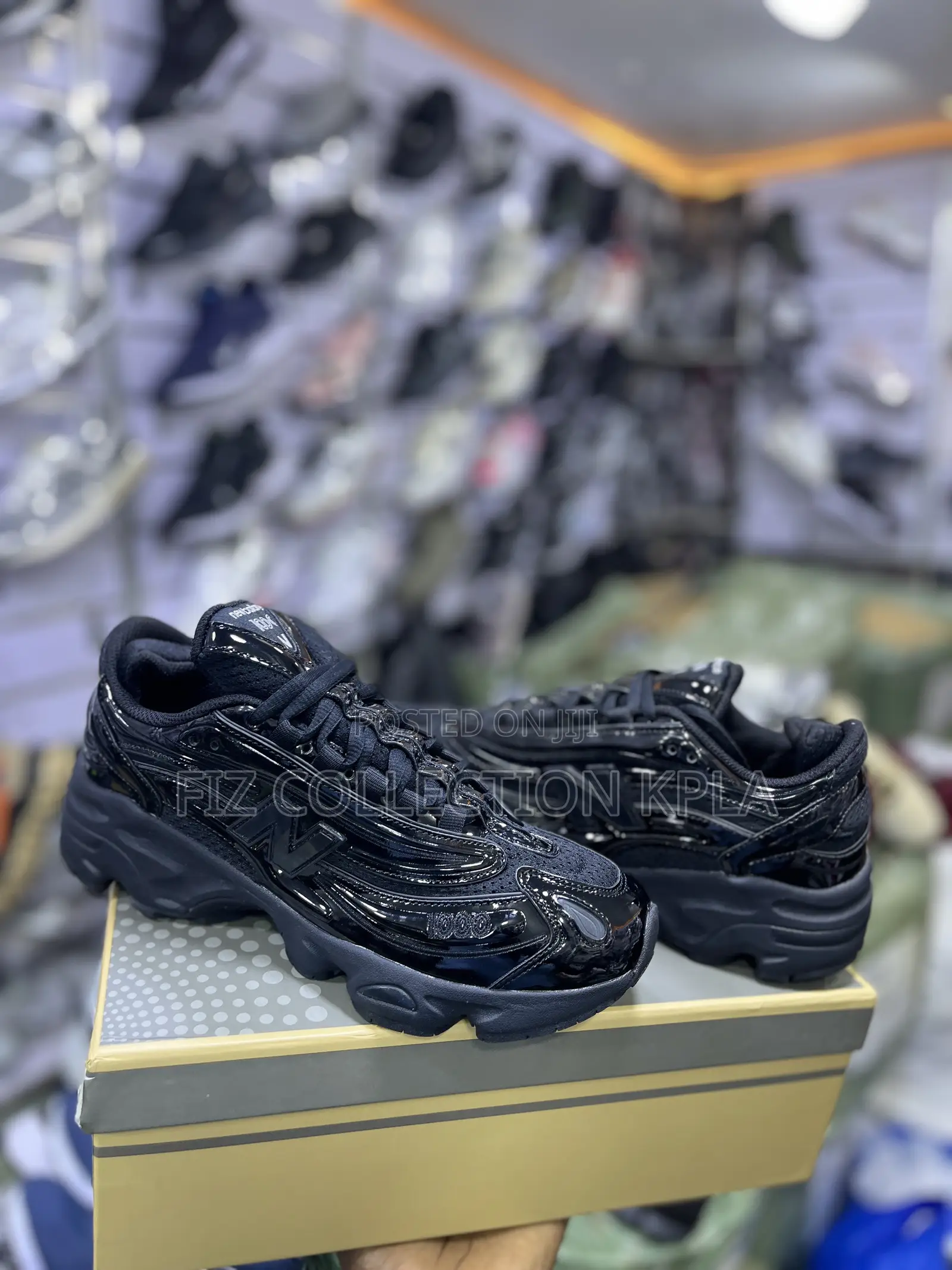 New Balance 1000 Triple Black Patent
