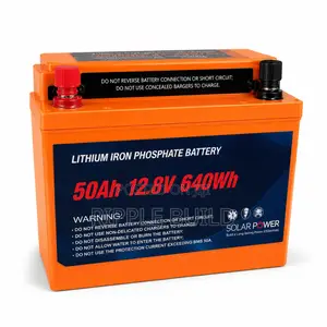 640Wh LiFePO4 Lithium Battery 50Ah Solar Backup 12V