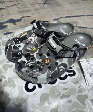 BAPE X Crocs Classic Clog Grey Camo Original