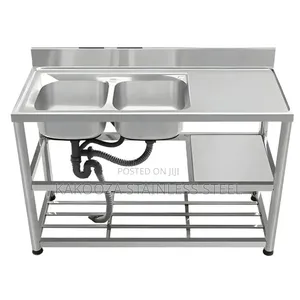 Stainless Commercial Sink Double