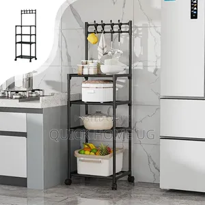Multi-Layer Kitchen Organizer Rack Floor Stand Storage Shelf
