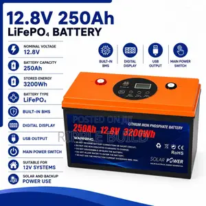 3200Wh LiFePO4 Lithium Battery 250Ah Solar Backup 12V