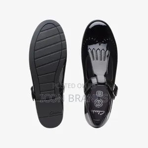 Clarks Girls Scala Teen Youth Black Patent Leather