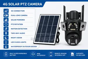 4G Solar CCTV Camera With Panel Outdoor Wireless Security