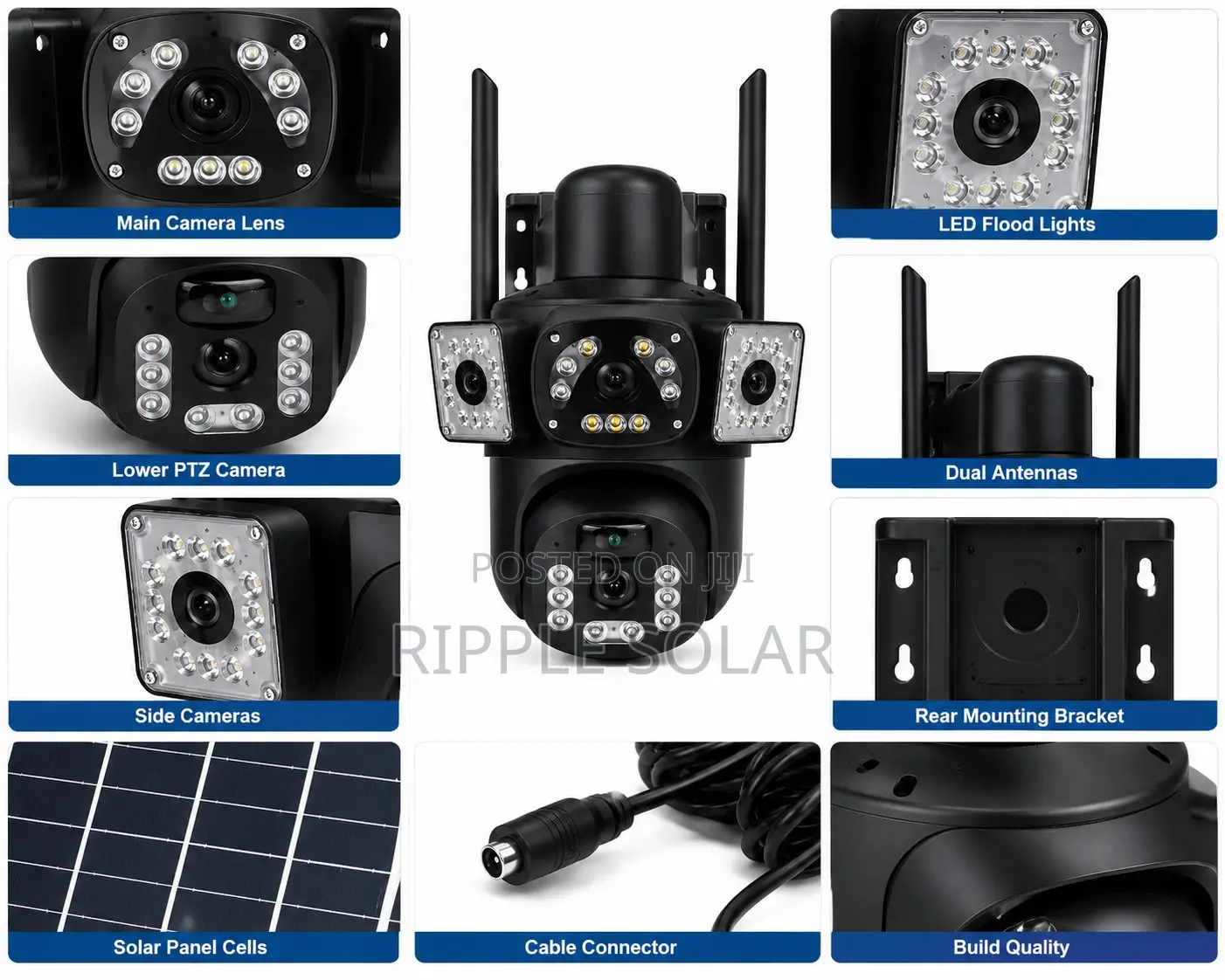 4G Solar CCTV Camera With Panel Outdoor Wireless Security