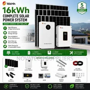 16kWh Hybrid Solar System 12kVA Inverter 12x620W Mono Panels