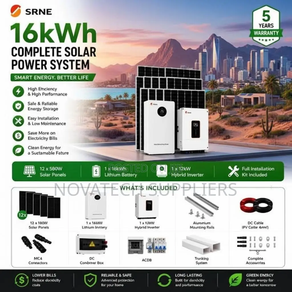 16kWh Complete Hybrid Solar System With Communication Function