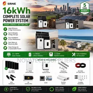 Premium 16kWh Solar System 12kVA Inverter 20 Years Lifespan 48V