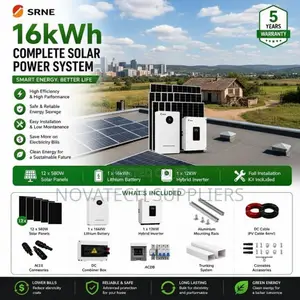 SRNE 16kWh Complete Hybrid Solar Power System 12kW Inverter