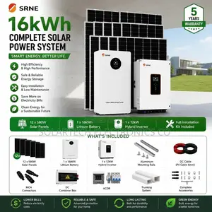 SRNE 16kWh Off-Grid Solar Backup System Full Installation Kit