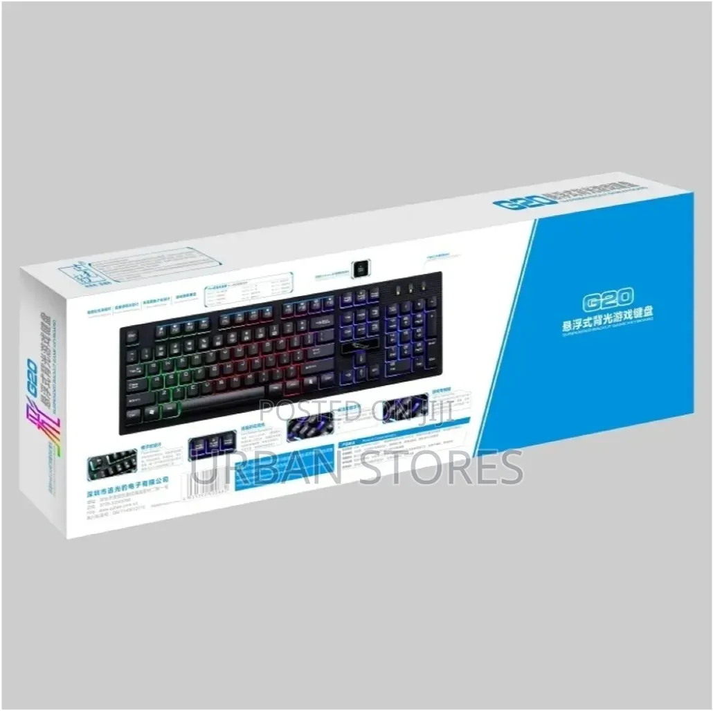 RGB Gaming Color Lighting PC Keyboard and Mouse Combo