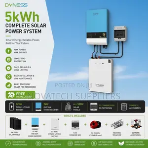 Dyness 5kWh Complete Solar System With 3kVA Hybrid Inverter BMS
