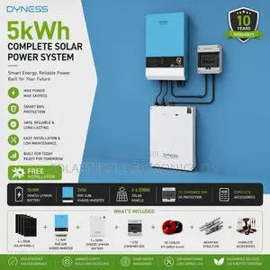 5kWh Lithium Hybrid Solar System 3kVA Inverter 4x620W Panels
