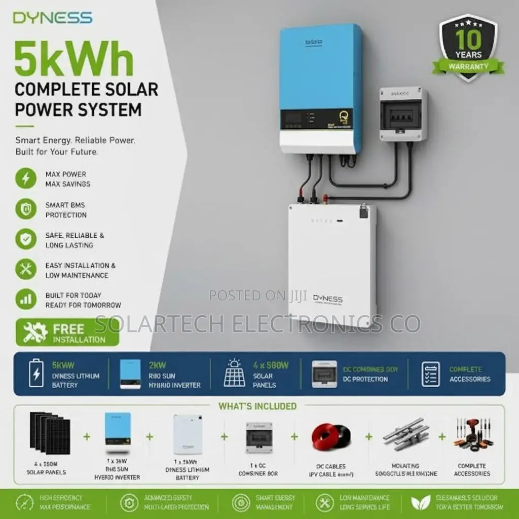 5kWh Complete Solar System With 3kVA Hybrid Inverter BMS