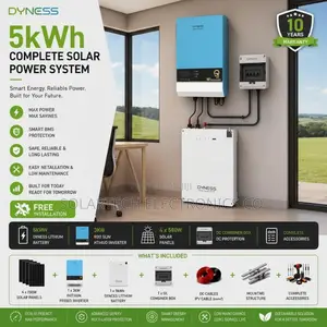 5kWh Dyness Solar System 4x620W Mono Panels Full Installation-100ah