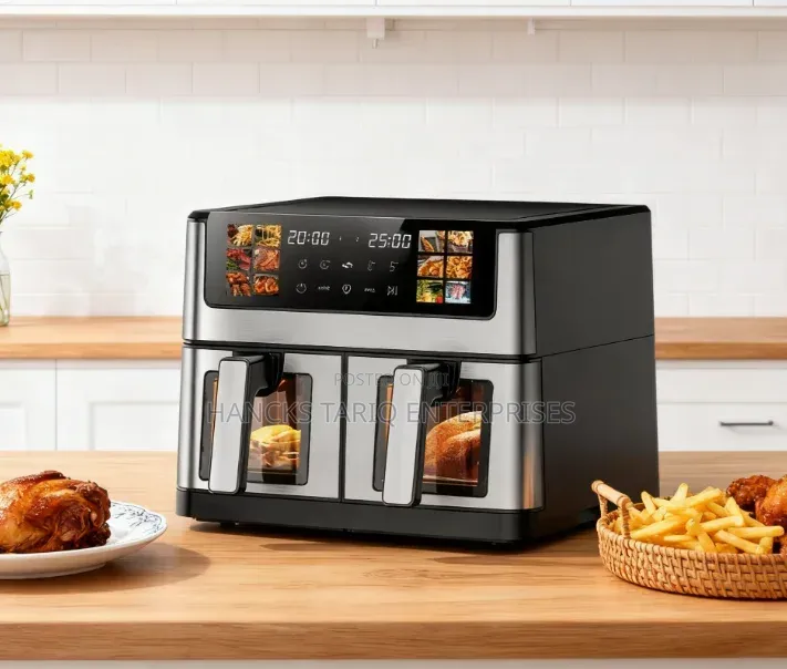 Hoffmans Dual Basket Air Fryer (Model: HM-802).