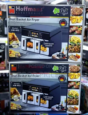 Hoffmans Electronics Dual Basket Air Fryer,l HM-802