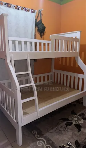White Bending Double Decker Bed