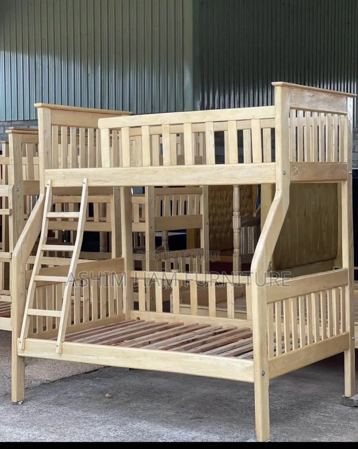 White Bending Double Decker Bed