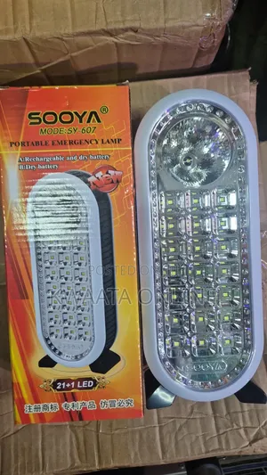 Emergency Portable Flashlight Rechargeable Lamp 21 LED + Battery