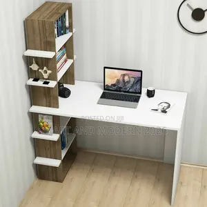 Brown Table Office DeskOffice  DESK/ OFFICE 130cm and 75cm 5.5cm