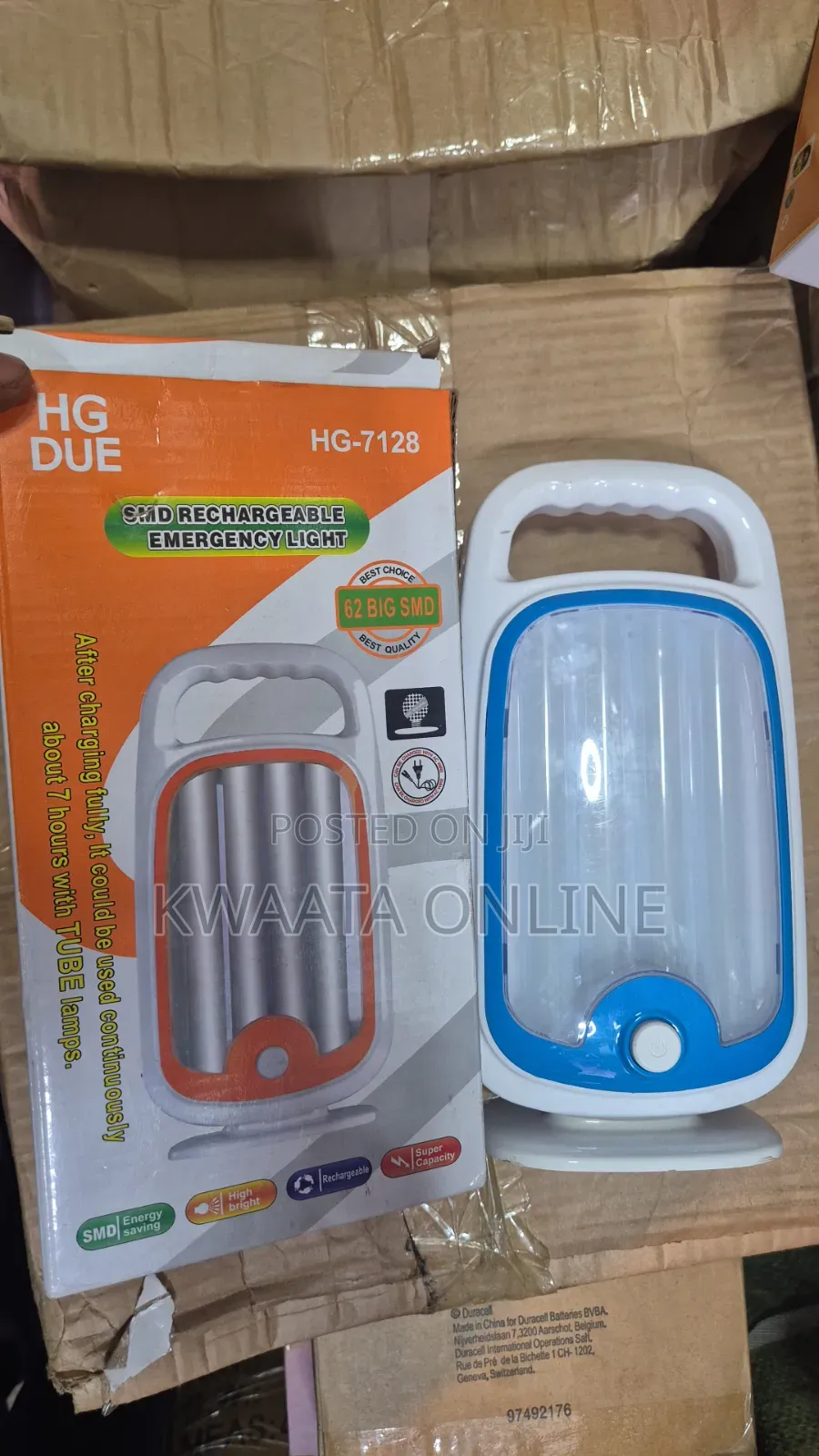 HG DUE HG-7128 Rechargeable Emergency Flashlight