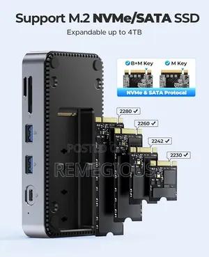ORICO 10-in-1 USB-C Docking Station/M.2 SSD Enclosure, M.2 NVMe