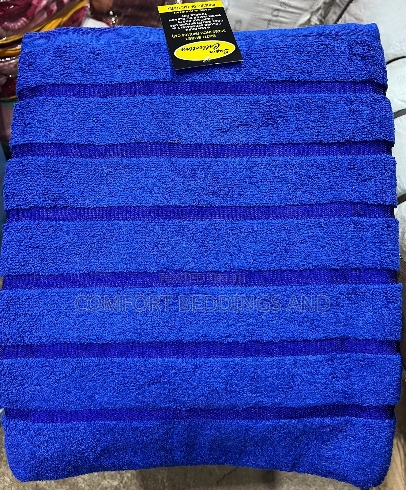 Super Collection Cotton Towels Hot Blue