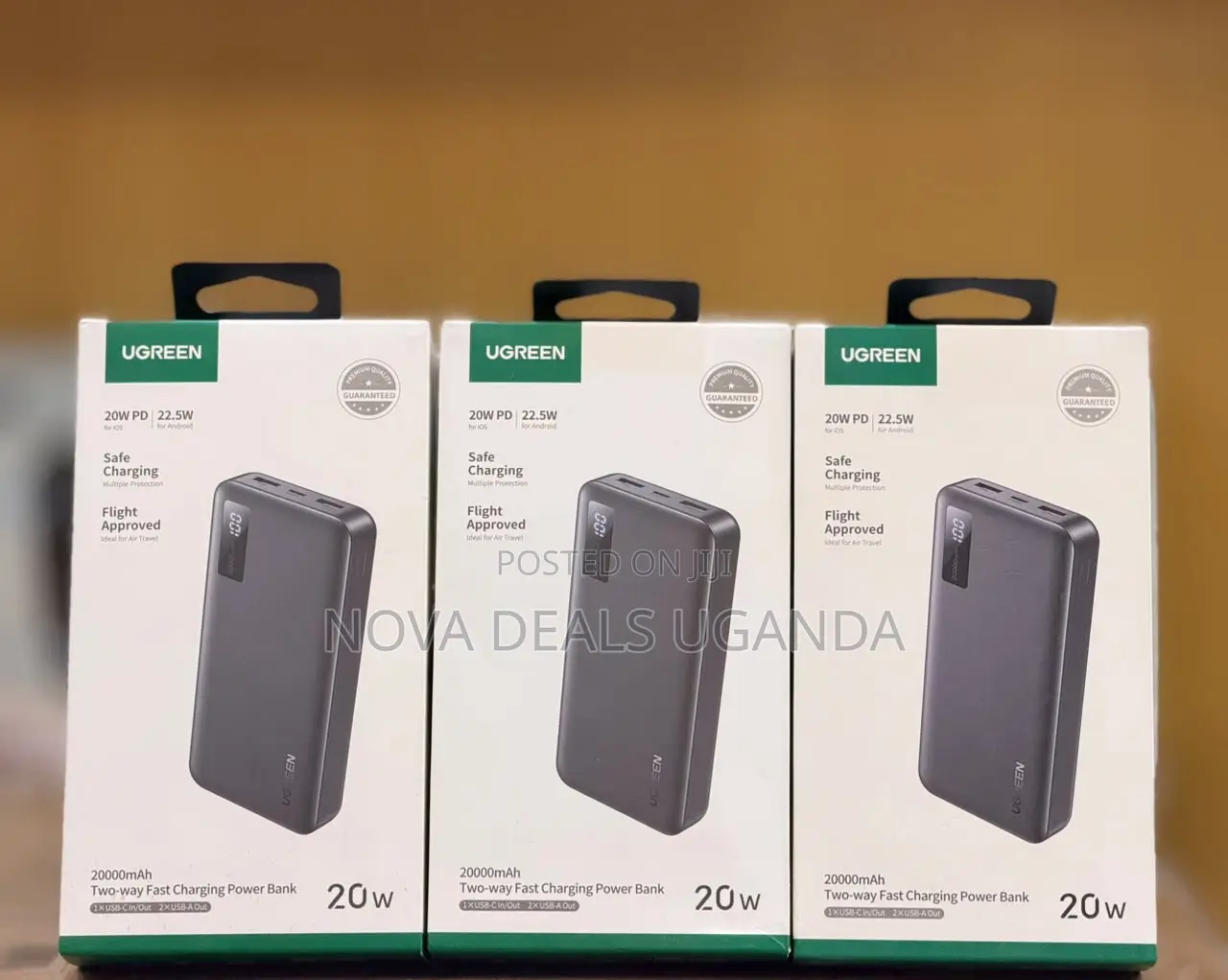 UGREEN Power Bank 20000mAh, 22.5W Portable PD 3.0 USB C Charger