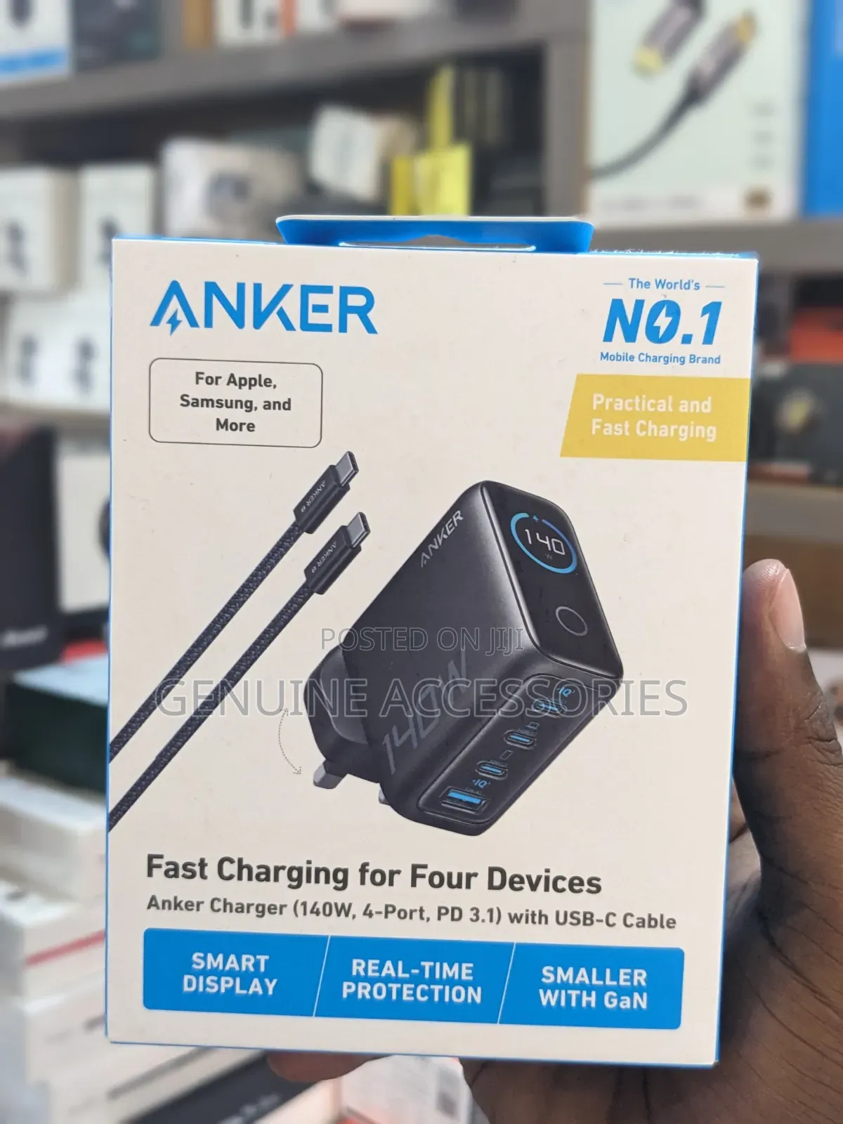 Anker 140w Gan Power Adapter / Charger With USB Cable