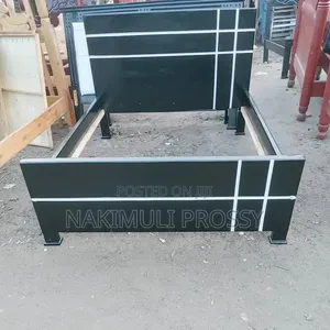 5by6 Bed With Black and White Stripes
