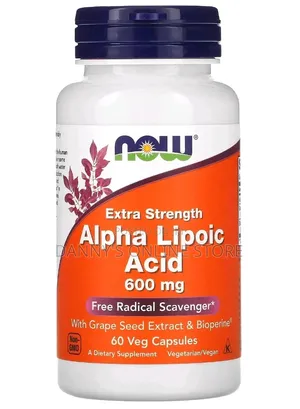Alpha Lipoic Acid, 600mg, With Grape Seed Extract, 60 Caps